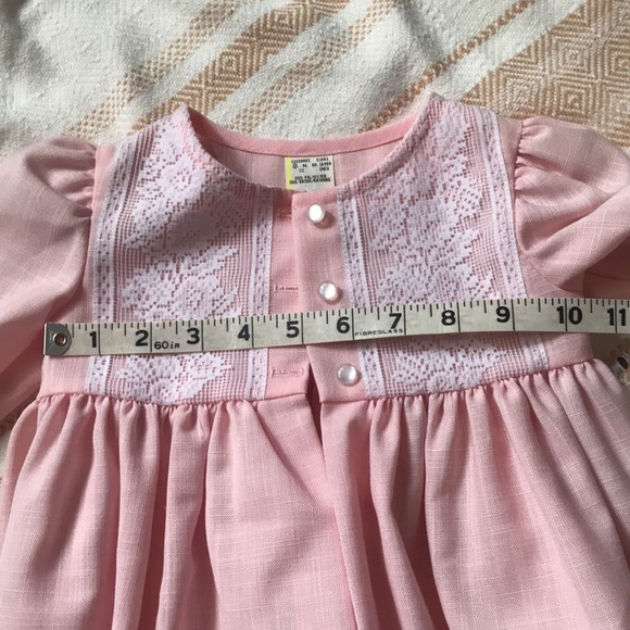 Vintage Lace Trimmed Dress with Overcoat Size 12 Months - Picture 10 of 13